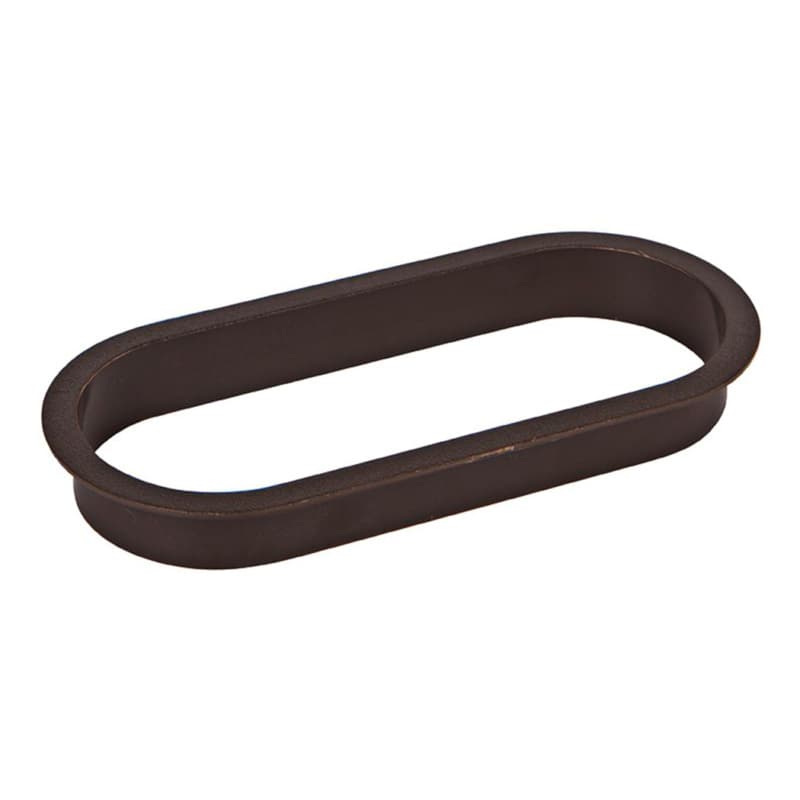 6-1/2" Large Oval Desk Grommet Liner, Walnut Brown