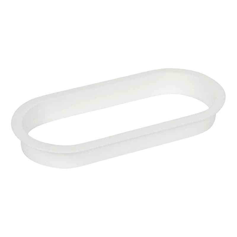 6-1/2" Large Oval Desk Grommet Liner, White