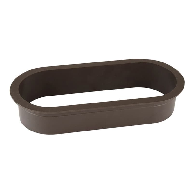 6-1/2" Extended Depth Large Oval Desk Grommet Liner, Matte Black