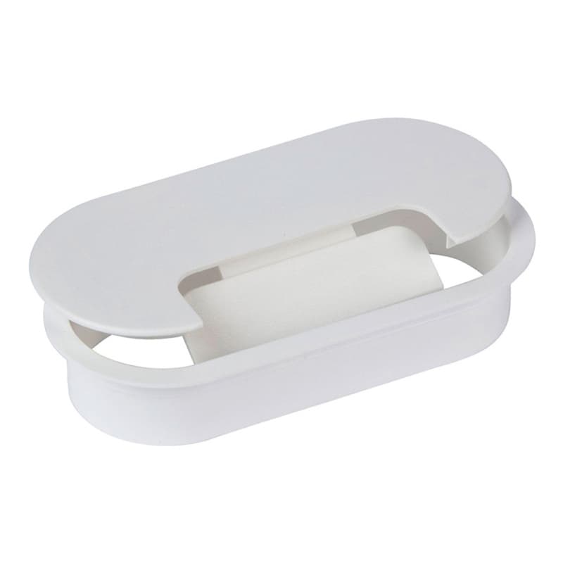 6-1/2" Large Oval Desk Grommet Set, White