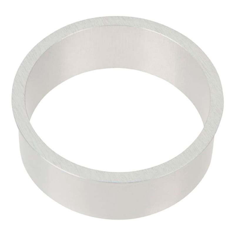 2-3/8" Aluminum Desk Grommet Liner for 2-1/4" Hole, Satin Aluminum