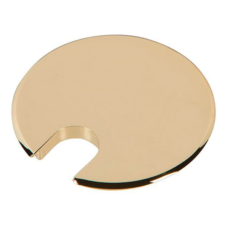 2-5/8" Desk Grommet Cap, Polished Brass