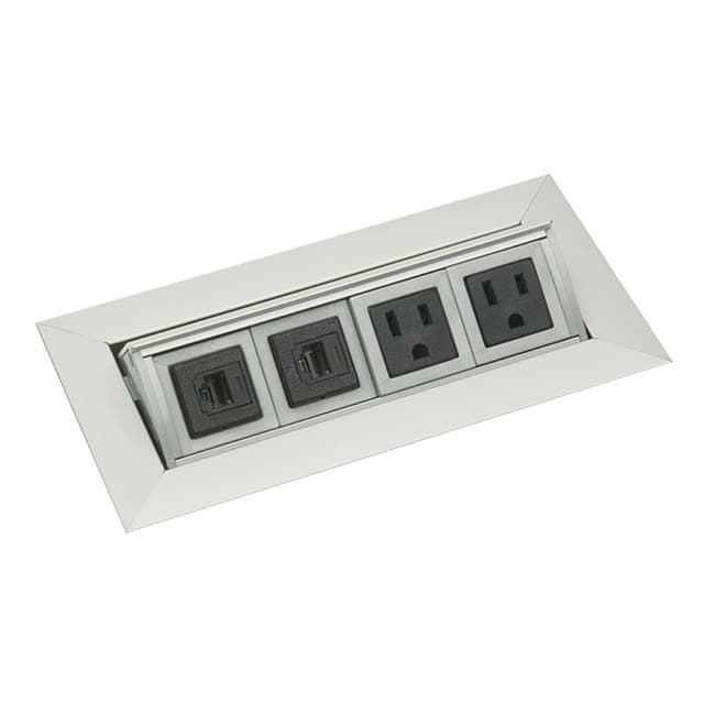 8-5/16" Medium Pop-Up Power Grommet, Satin Aluminum