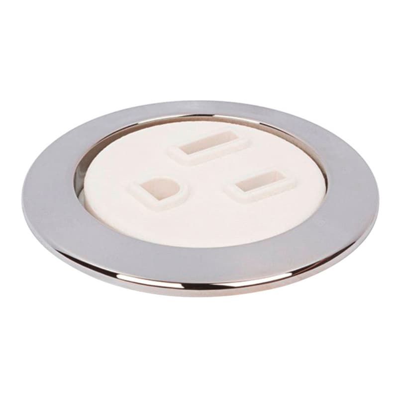 2" Round Power Grommet, White