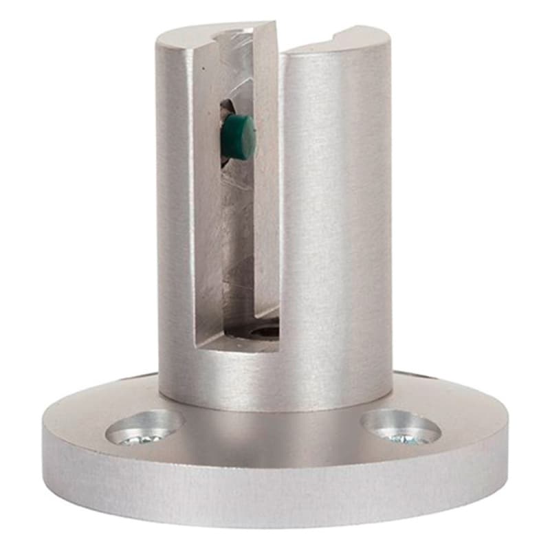 PGRP Panel Bracket with Round Base, Satin Aluminum Finish