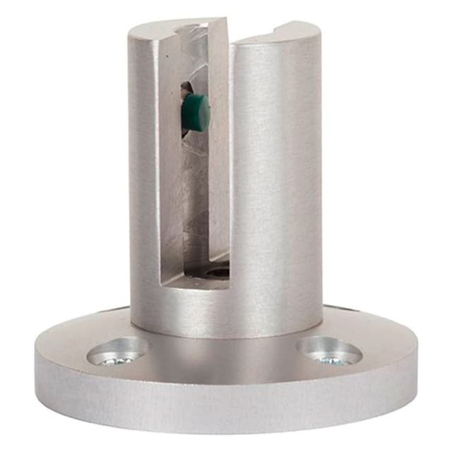 PGRP Panel Bracket with Round Base, Satin Aluminum Finish