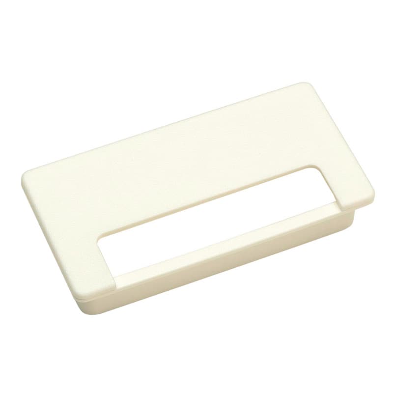 4" Rectangular Desk Grommet Set, White