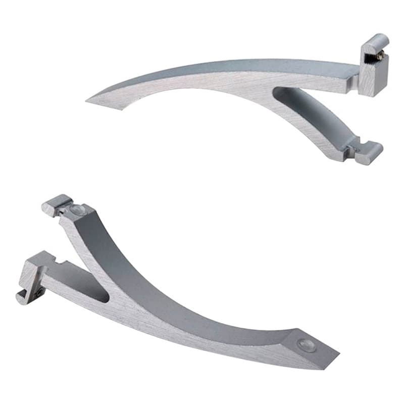 12" x 5-1/2" Arch Shelf Bracket Set, Satin Aluminum Finish