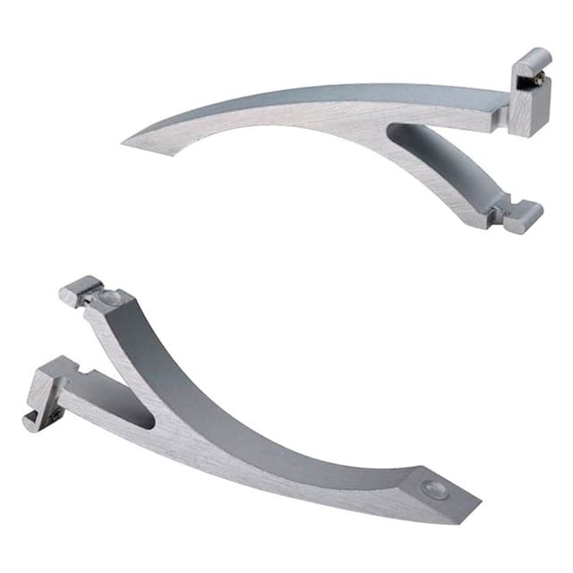 12" x 5-1/2" Arch Shelf Bracket Set, Satin Aluminum Finish