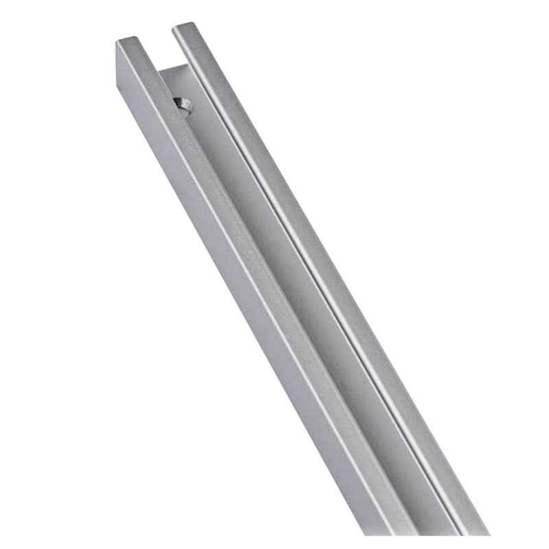1/4" x 3' C-Style Track, Satin Aluminum Finish
