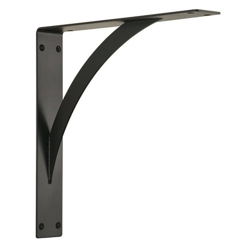 18-1/8" Steel Inter-Arc Work Desk Support Bracket, Matte Black Finish