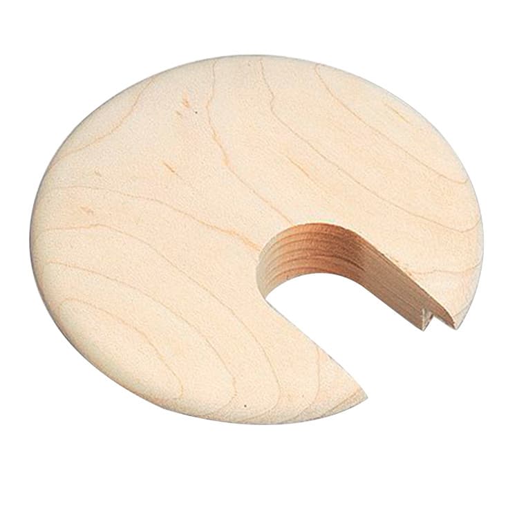 3" Round Wood Grommet for 2-1/2" Hole, Maple