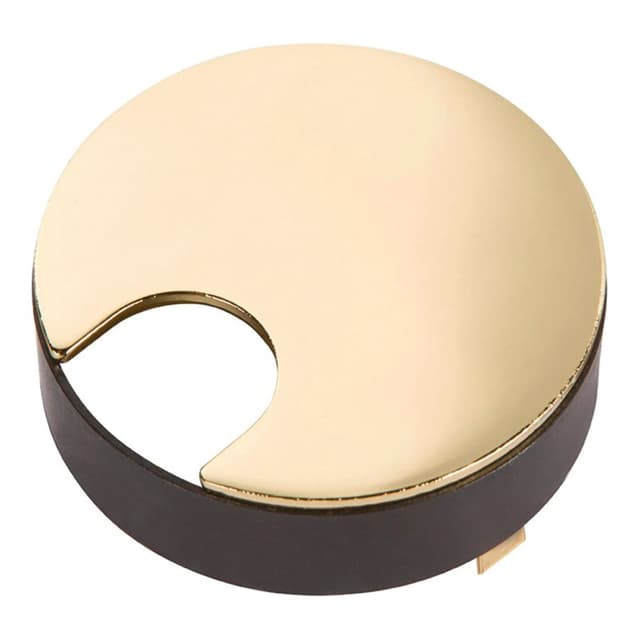 3-1/2" Grommet Cap and Liner Set, Polished Brass