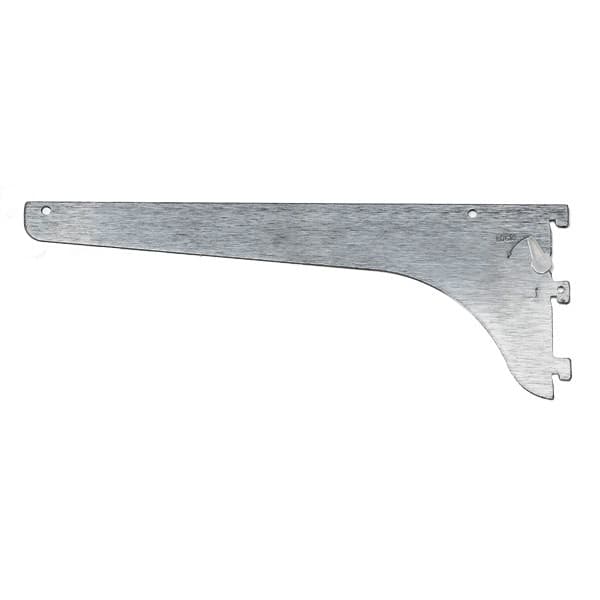 20" Pro Value Heavy-Duty Single Slot Shelf Bracket with Lock Lever, Brushed Zinc Finish 20/Box