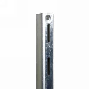 95.75" PRO Value Heavy-Duty Single Slot Shelf Standard, Brushed Zinc Finish 10/Box
