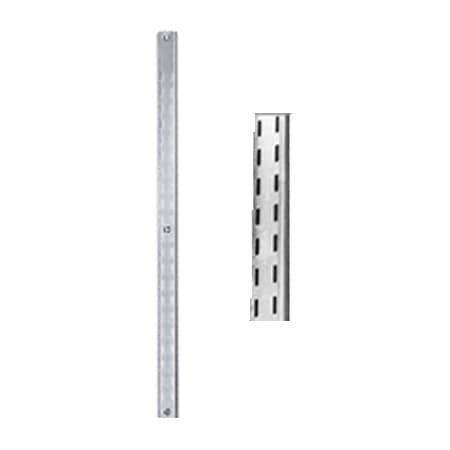 84" PRO Value Heavy-Duty Double Slot Shelf Standard, Brushed Zinc Finish 20/Box