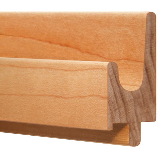 96" J-Molding Finger Pull, Oak