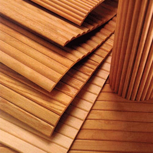 48" Solid Hardwood Tambour Door, 3/4" Pencil Slat, Oak