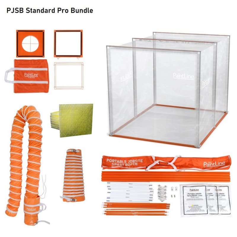 Standard Portable Jobsite Spray Booth Pro Bundle Kit