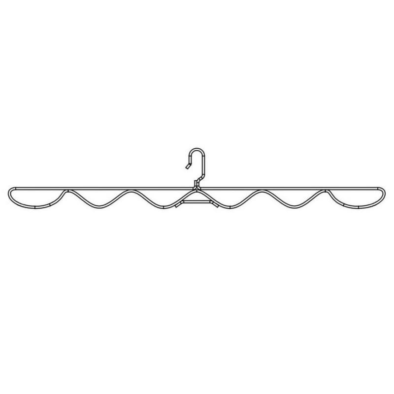 ProDryingRack SD Wave Hanger, Silver (20/Pack)
