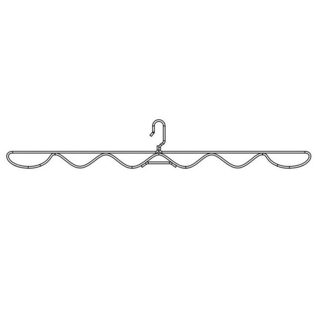 ProDryingRack SD Wave Hanger, Silver (20/Pack)
