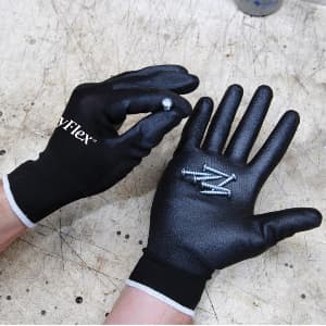 Extra-Large Nylon/Polyurethane Palm Coated Gloves, Black