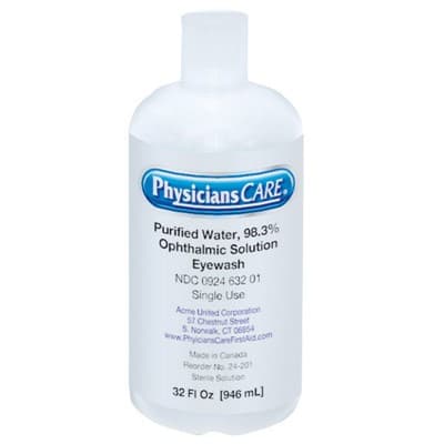 PhysiciansCARE® Sterile Eye Wash Refill Bottle, 32 oz