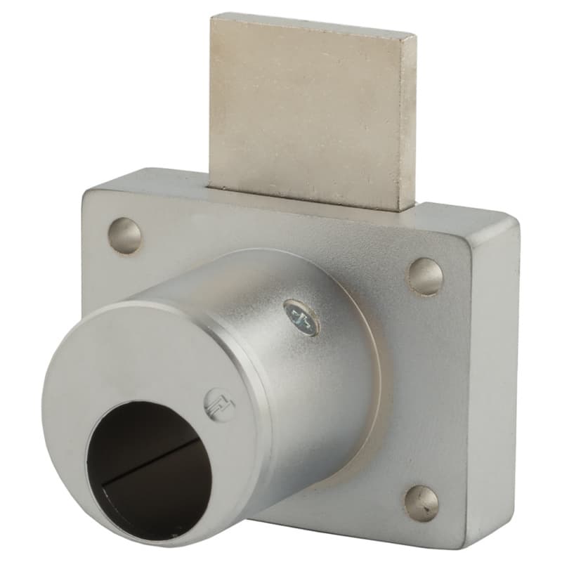 800LCM Schlage Less Deadbolt Drawers Lock Body, Satin Chrome, Cylinder Length 1-3/8"