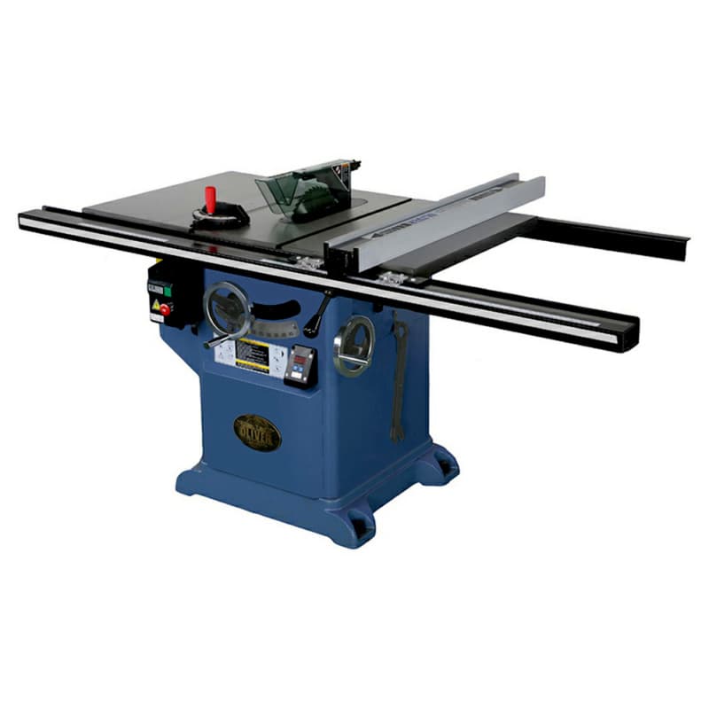 Oliver 10" Heavy Duty Professional Table Saw with Side Table/52" Rail, 5HP/3 Phase