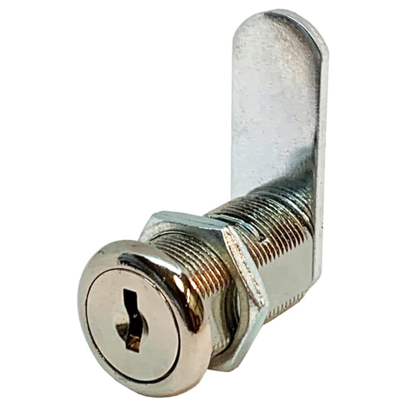 955 Disc Tumbler Cam Lock for Doors/Drawers Application, Bright Nickel, Custom Keyed