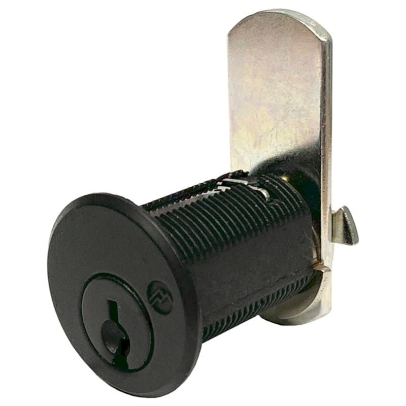 DCN N Series Pin Tumbler Cam Lock for 3/4" Material Thickness, Flat Black, Custom Keyed