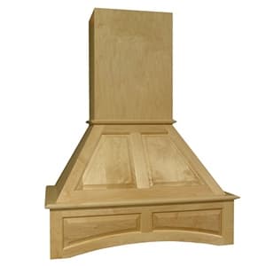 30" Arched Range Hood with Broan Compactible Liner, Hickory