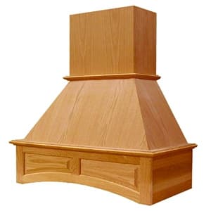 Signature Deluxe Arched 48" Wide Wood Range Hood, Sirius Compatible Liner, Omega National