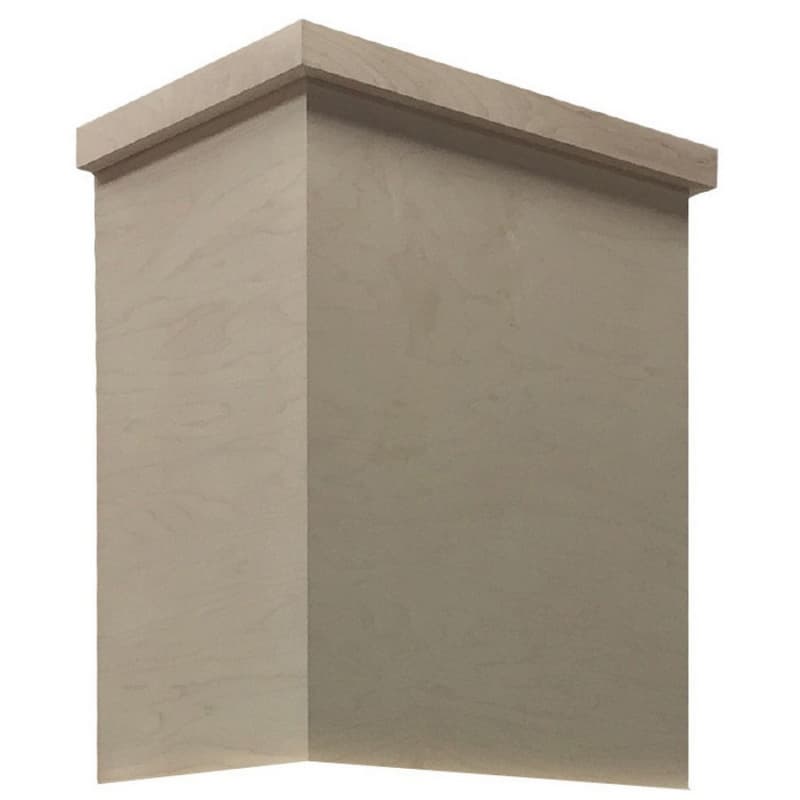 36" Modern Tapered Trimmable Hood Chimney, Maple