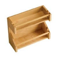 11-3/4" 2Tier Adjustable Spice Rack, Clear Maple