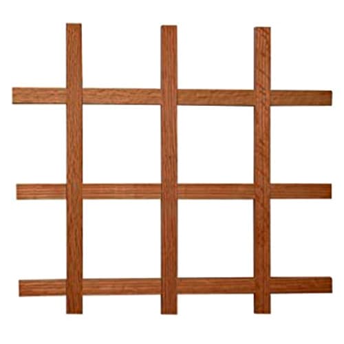24" x 43" Wine Lattice Panel with Square Edges, Alder, Set of Two