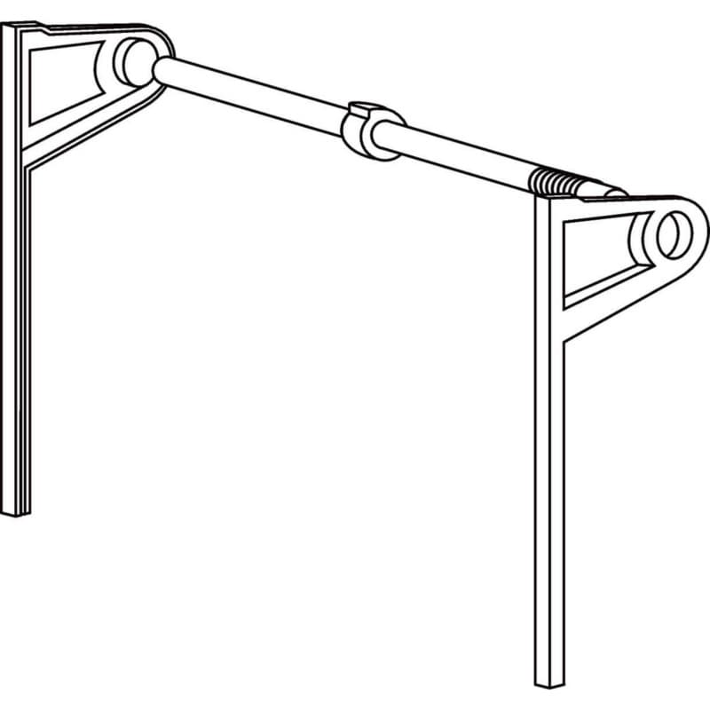 30" Face Frame Mount Spring Tension Track, Almond