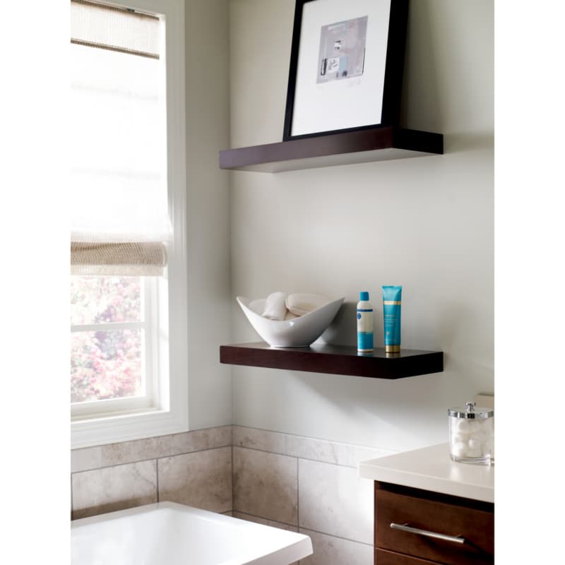 48" x 2.5" x 10" Floating Shelf, Walnut