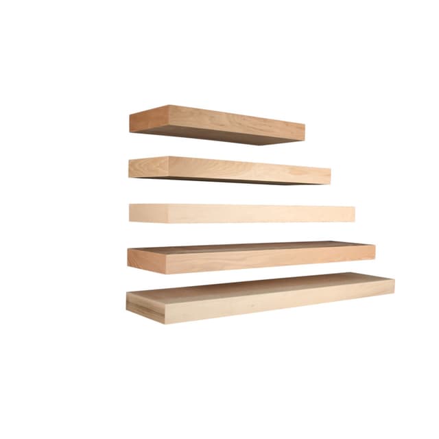 Wood Floating Shelves 12"x54", Omega National