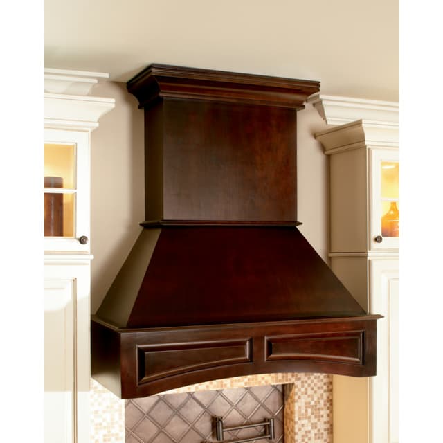 Signature Arched 48" Wide Wood Range Hood, Broan Compatible Liner, Omega National