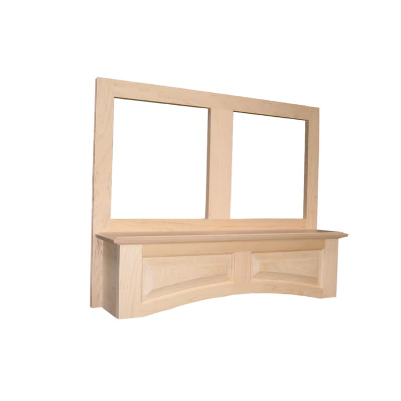 36" Arched Range Hood with Broan Compatible Liner, Maple, 24" Height