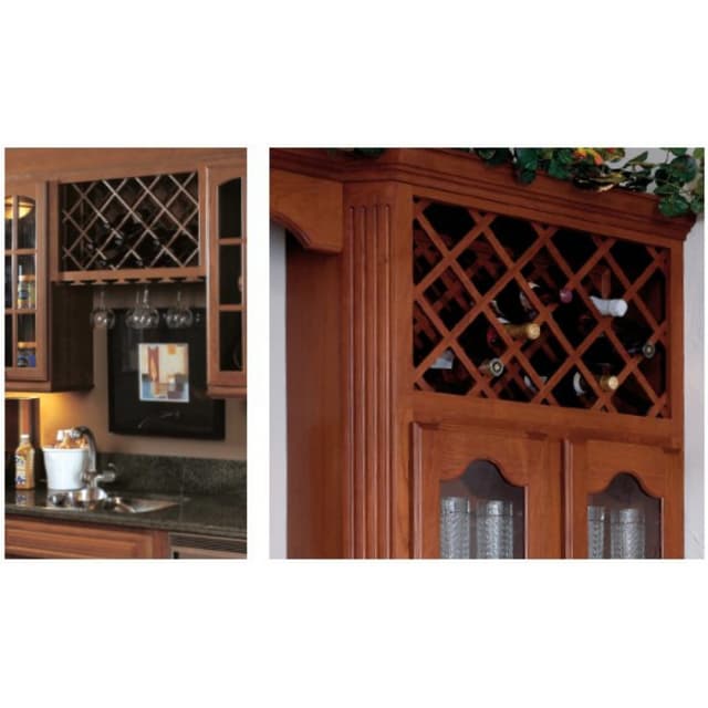 Omega National Products L30 Series 17"x29" One Pair Style D, Wine Rack Lattice Panel