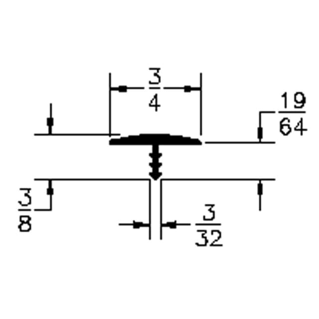 Tee Moldings, Flexene 7/8" Wide, Patwin
