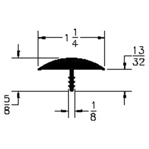 Low Profile PVC Bumper, 1/8" Thick 1-1/4" x 250' Roll, Black