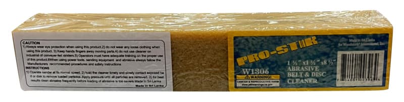 Abrasive Sanding Belt & Disc Cleaner, Rubber Bar