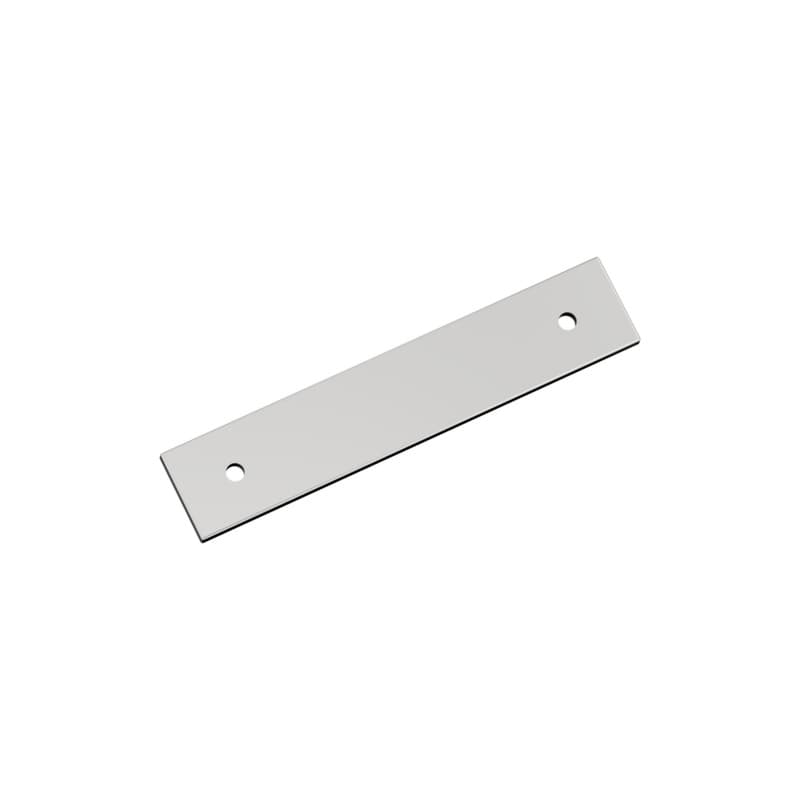 96mm Ladera Rectangle Cabinet Pull Backplate, Polished Chrome