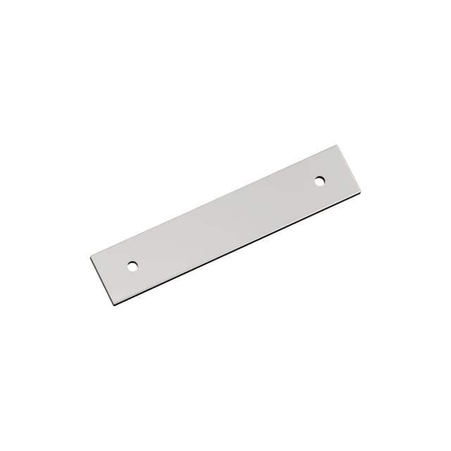 96mm Ladera Rectangle Cabinet Pull Backplate, Polished Chrome
