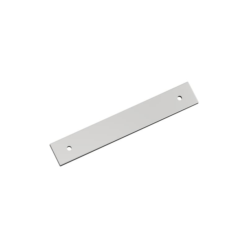 128mm Ladera Rectangle Cabinet Pull Backplate, Polished Chrome