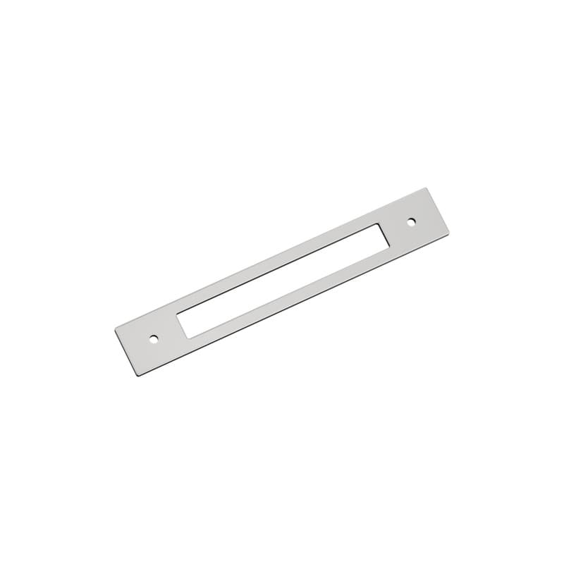 160mm Medora Rectangle Cabinet Pull Backplate, Polished Chrome