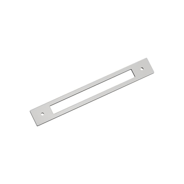 192mm Medora Rectangle Cabinet Pull Backplate, Polished Chrome